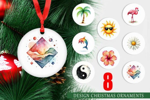 90s Retro Tropical Watercolor Ornament Review
