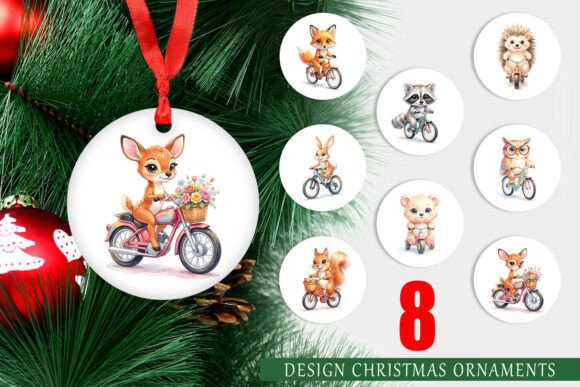 Big Eye Forest Friends Bike Ornament PNG Review for Digital Sellers
