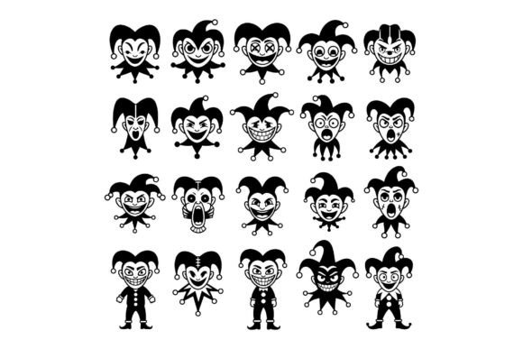 Black and White Jester Faces Bundle Review for Real Embroidery Projects