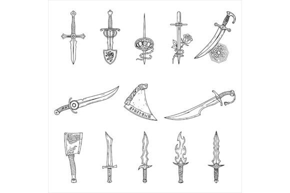Collection of Various Swords Freebie: A Versatile Graphic Design Asset for Content Creators