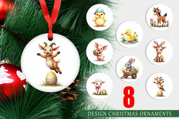 Easter Animal Ornament: A Versatile Illustration for Creative Designers