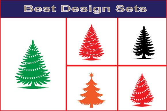 Festive Tree Illustration Set: A Freebie Worth Considering for Holiday Design Projects