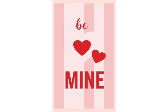 Freebie Valentine’s Card Be Mine Message for Marketing and Branding