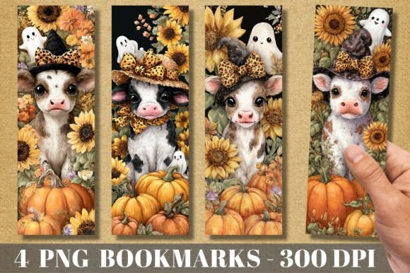 Halloween Ghost Pumpkin Cow Bookmark PNG: A Designer’s Practical Take