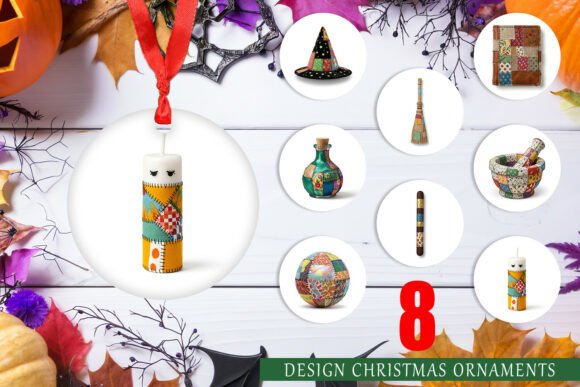 Halloween Patchwork Witch Ornament PNG: A Designer’s Practical Take