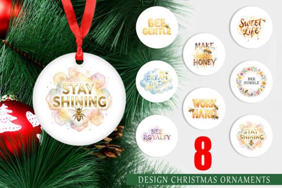 Honeycomb Bee Watercolor Ornament PNG Review for Embroidery Projects