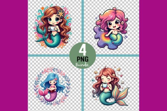 Mermaid Illustrations in Vibrant Colour: A Crafty Business Must-Have