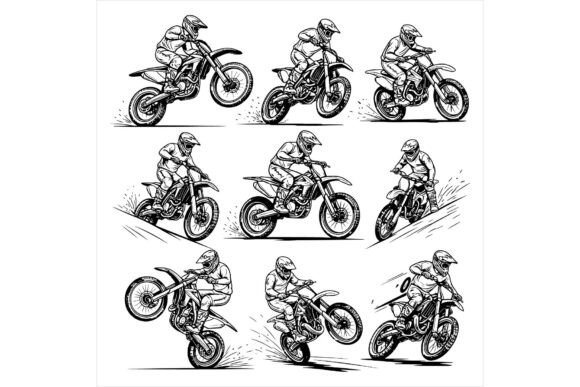 Motorcycle Rider Illustrations for Bold Branding and Packaging