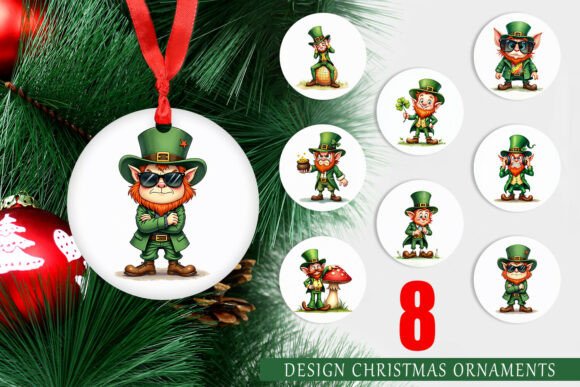 Retro Grumpy St. Pat's Ornament PNG Review for Design Projects