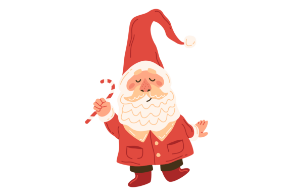 Santa Helper Hold Candy Cane. Minimal Ch Illustrations: A Practical Review for Digital Sellers