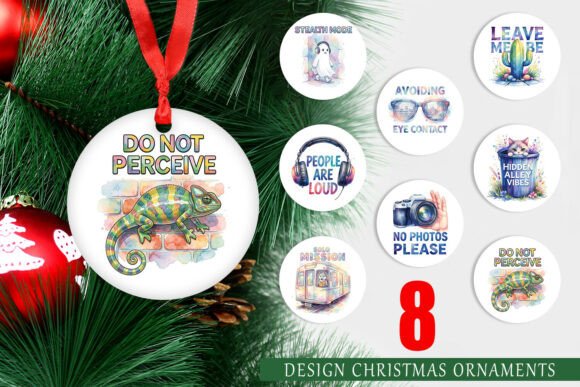 Sarcastic Introvert Quote Ornament PNG: A Bold Illustration for Creative Content