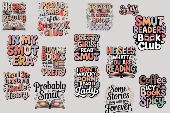 Smut Spicy Book Bundle 30 Png, Spicy Bo