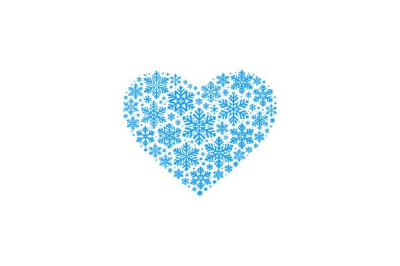 Snowflake Heart Winter Love Design: A Versatile Illustration for Digital Sellers