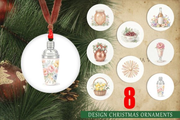 Watercolor Summer Treats Floral Ornament for Polished Blog Graphics