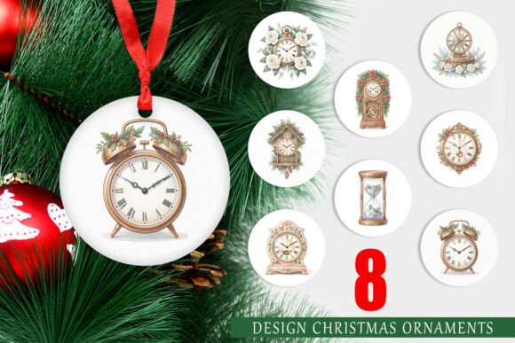 Watercolor Winter Timepiece Ornament: A Designer’s Illustration Review