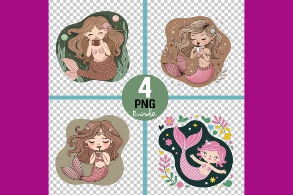 Whimsical Mermaid Illustrations Freebie: A Visual Powerhouse for Content Creators