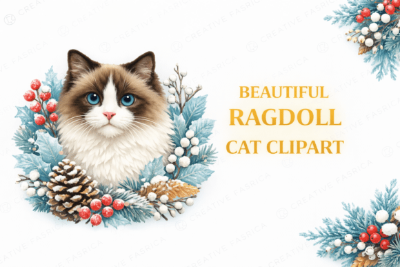 Winter Ragdoll Cat Clipart: A Designer’s Perspective on Seasonal Illustrations